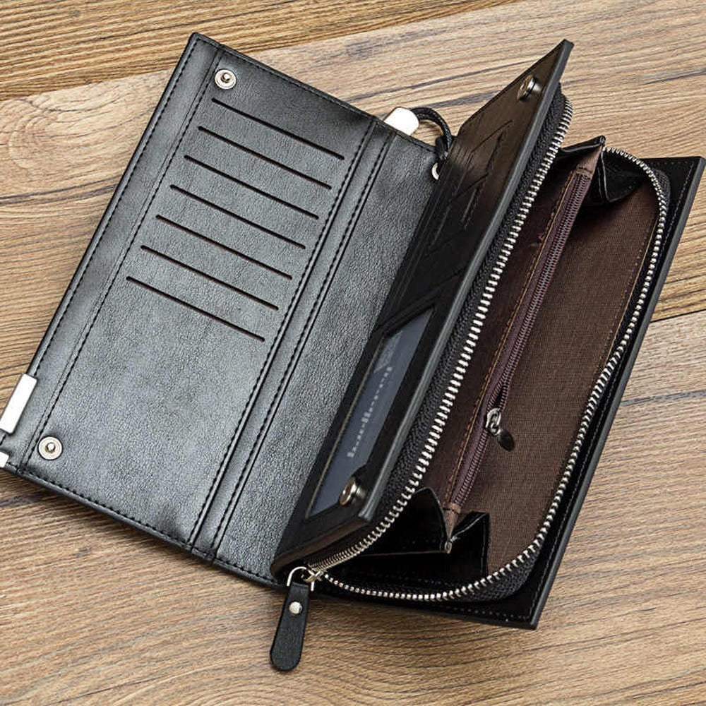 Imported Long Card Holder Wallet For Men / Women - Zipped Hand Clutch For Men / Women