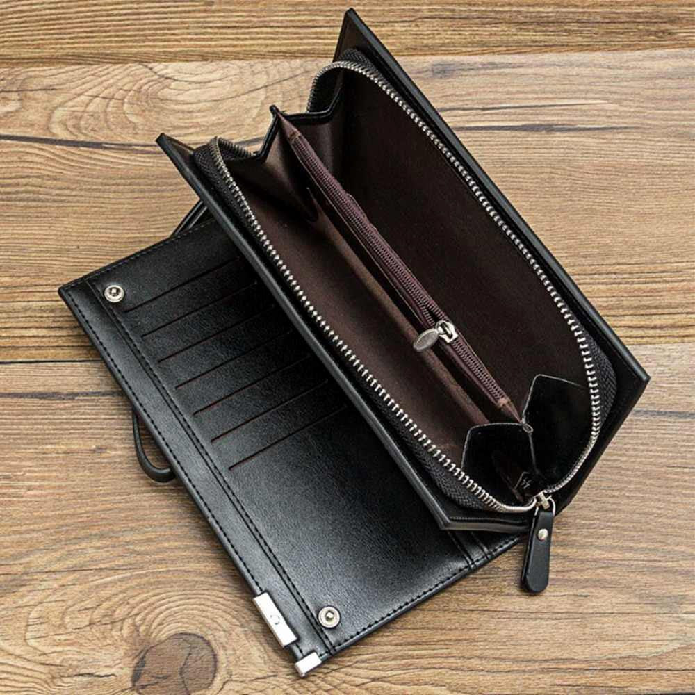 Imported Long Card Holder Wallet For Men / Women - Zipped Hand Clutch For Men / Women