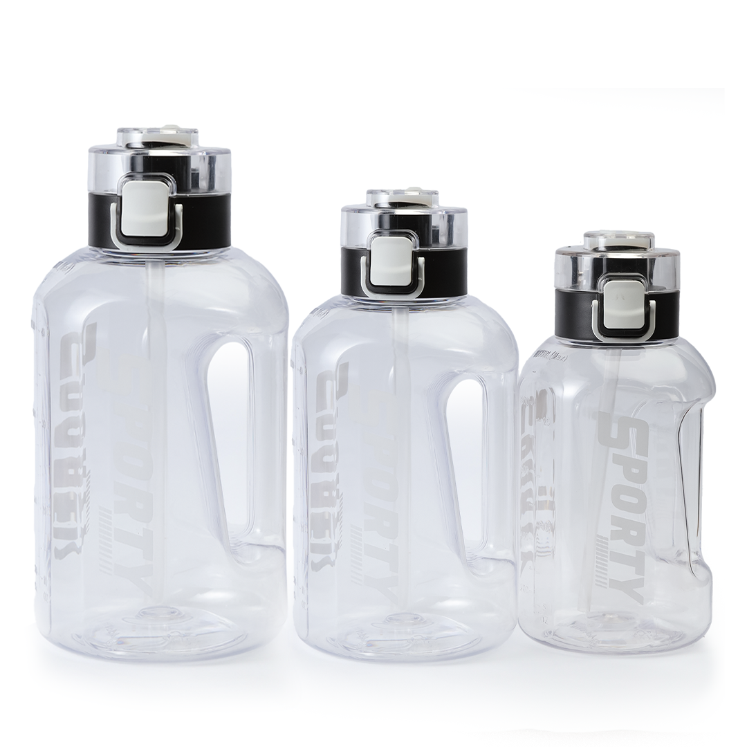 Sports Water Bottle with Straw | BPA Free Leak Proof Gym Water Bottle | Large Capacity Fitness Bottle for Gym, Office & Outdoor