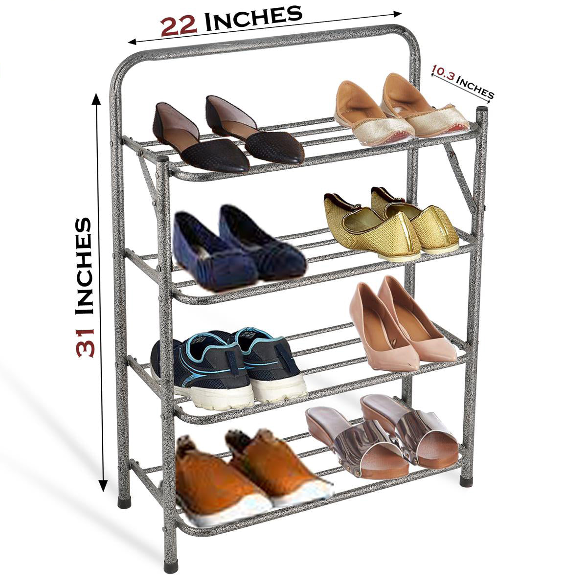 High Quality 3 / 4 / 5 Layer Steel Shoe Rack | Shoe Stand | Steel Shoe Stand | HS Emporium |