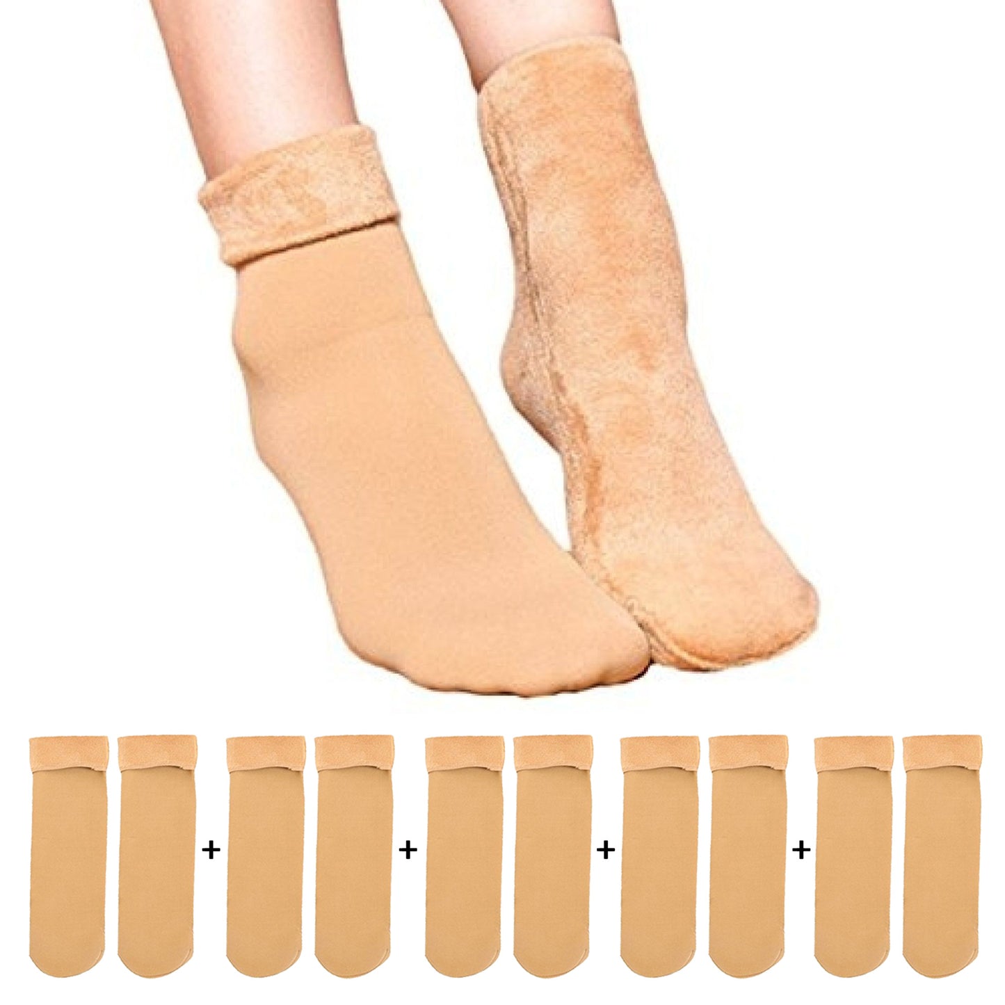 Best Quality Thermal Fleece Socks Autumn Winter Plus Velvet Thick Socks Fleece Lined Warm Socks Fuzzy Soft Women Thick Sock Free-Size Fits All