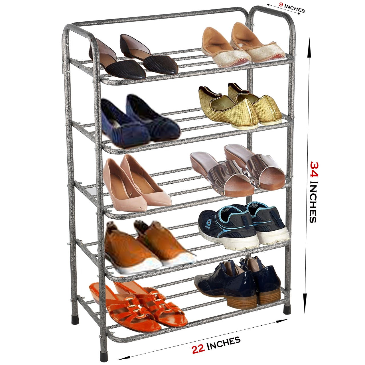 High Quality 3 / 4 / 5 Layer Steel Shoe Rack | Shoe Stand | Steel Shoe Stand | HS Emporium |