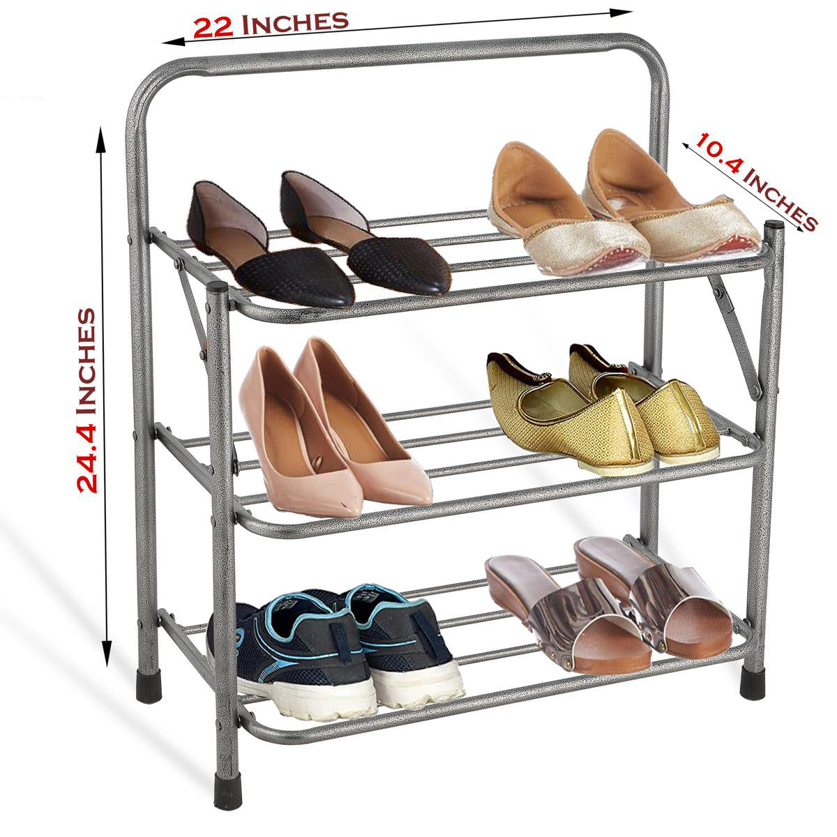 High Quality 3 / 4 / 5 Layer Steel Shoe Rack | Shoe Stand | Steel Shoe Stand | HS Emporium |