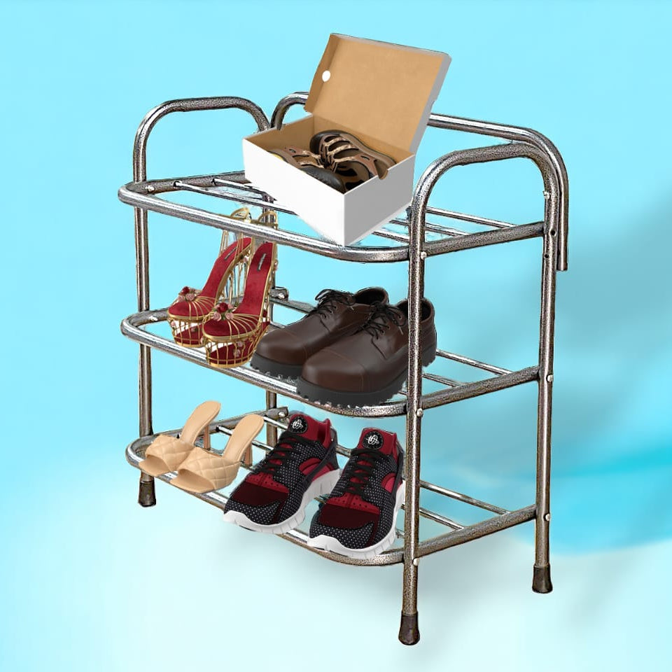 High Quality 3 / 4 / 5 Layer Steel Shoe Rack | Shoe Stand | Steel Shoe Stand | HS Emporium |