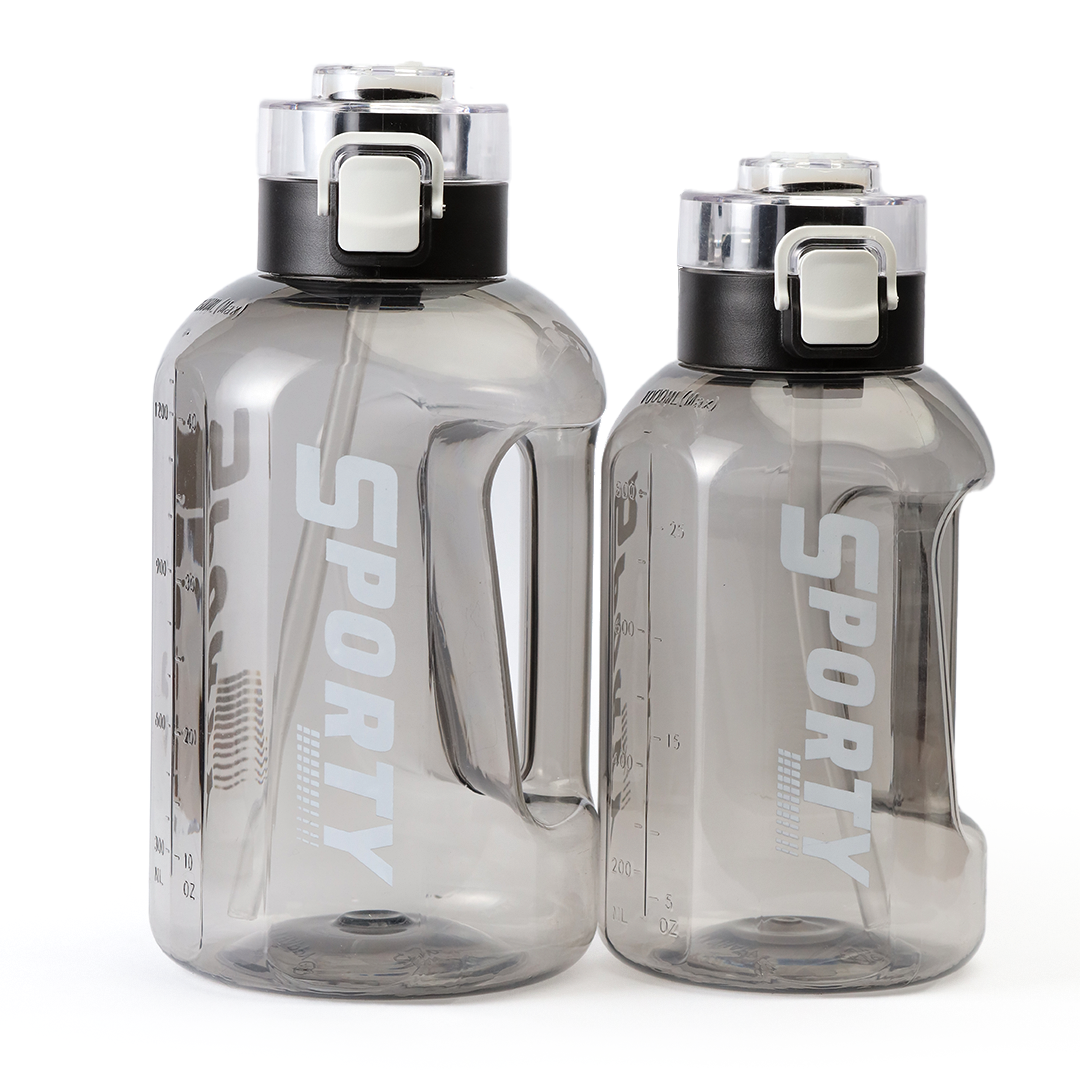 Sports Water Bottle with Straw | BPA Free Leak Proof Gym Water Bottle | Large Capacity Fitness Bottle for Gym, Office & Outdoor