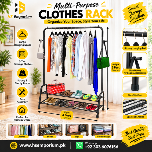Cloth hanging stand/ Double Shoes Rack Stand