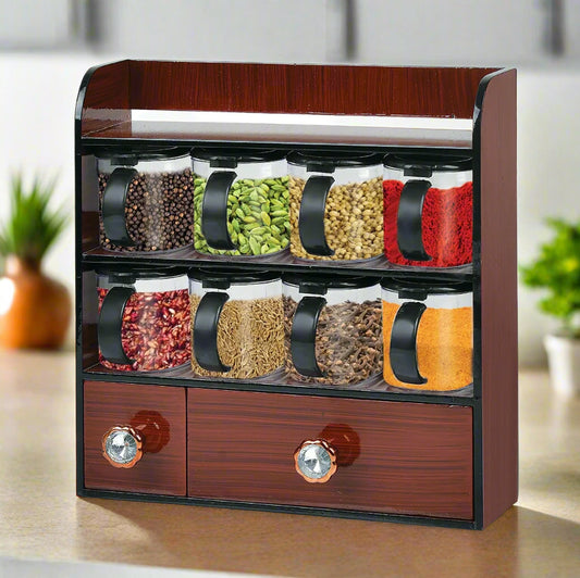 WOODEN SPICE RACK