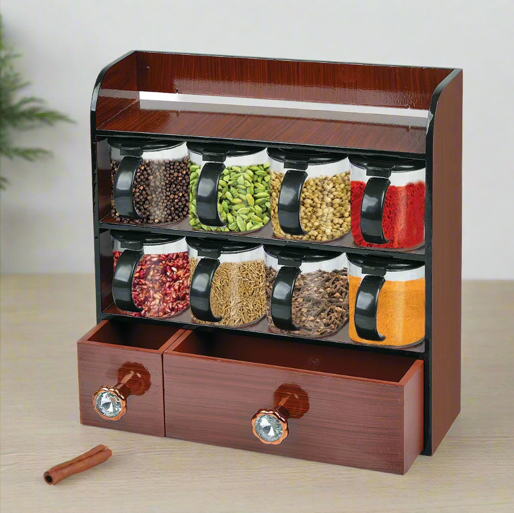 WOODEN SPICE RACK