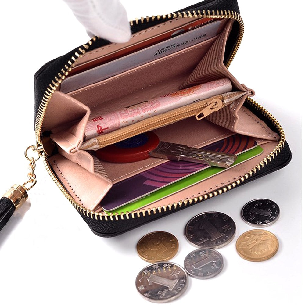 Imported PU Leather Wallet For Girls/Women with Zipper and Card Holder