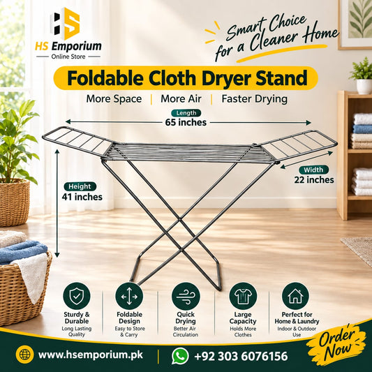 High Quality Foldable Cloth Dryer Stand Large Size ( Heavy Duty)